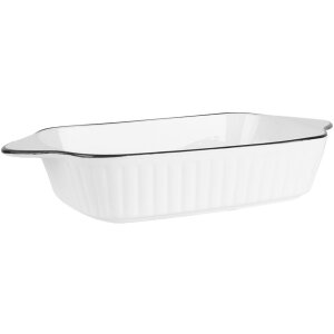 Clayre & Eef 6CE2165 Bol Blanc Noir 26x15x5 cm 550 ml Céramique Rectangulaire