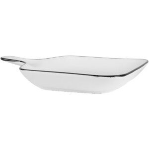 Clayre & Eef 6CE2168 Coupe en céramique 23x17x3 cm Blanc Noir Moderne