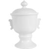Clayre & Eef 6CE2170 Pot à provisions avec couvercle Céramique Blanc Ø 12x17 cm 125 ml