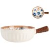 Clayre & Eef 6CE2171 Bol Rétro Vintage Céramique Blanc Marron 22x16x6 cm 500 ml
