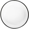 Clayre & Eef 6CEBO0211 Bol en céramique blanc noir Ø 16x7 cm 650 ml Rond Moderne
