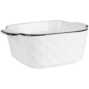 Clayre & Eef 6CEBO0212 Bol Blanc Noir 15x12x5 cm 400 ml Céramique Moderne