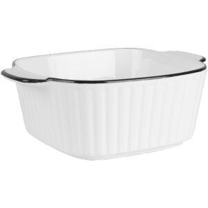 Clayre & Eef 6CEBO0213 Bol en céramique blanc noir 15x12x5 cm 400 ml Moderne