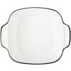 Clayre & Eef 6CEBO0213 Bol en céramique blanc noir 15x12x5 cm 400 ml Moderne