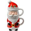Bouteille de Noël Santa Claus en céramique 300/375 ml style campagne