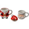 Bouteille de Noël Santa Claus en céramique 300/375 ml style campagne