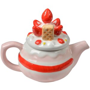 Clayre & Eef Théière Fruité aux Fraises Rose 325 ml Céramique 17x10x13 cm