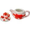 Clayre & Eef Théière Fruité aux Fraises Rose 325 ml Céramique 17x10x13 cm