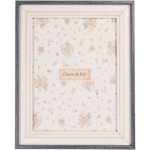 Clayre & Eef 2F1226L Cadre photo Blanc Bleu 19x24 cm...