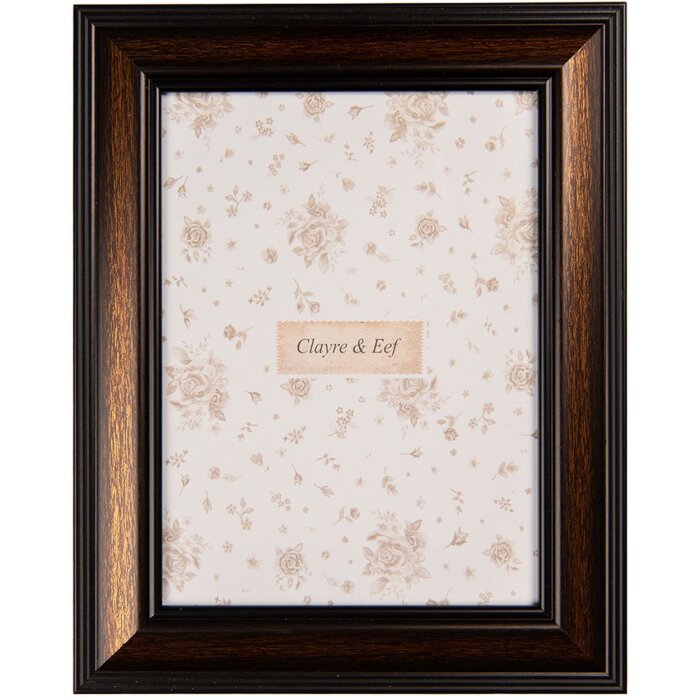 Clayre & Eef 2F1230L Cadre photo marron noir 20x25 cm 15x20 cm style baroque