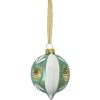 Clayre & Eef 6GL4707 Boule de Noël Bleu Blanc Ø 5x7 cm Verre Style Campagne