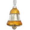 Clayre & Eef 6GL4710Y Pendentif de Noël or argent Ø 5x9 cm verre style campagnard