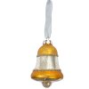 Clayre & Eef 6GL4710Y Pendentif de Noël or argent Ø 5x9 cm verre style campagnard