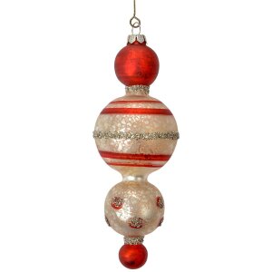 Clayre & Eef 6GL4712 Pendentif de Noël en verre...