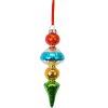 Clayre & Eef 6GL4713 Pendentif de Noël en verre Ø 5x16 cm Multicolore style campagnard