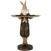 Clayre & Eef 6PR5360 Décoration Lapin avec bol Beige Marron 18x17x31 cm