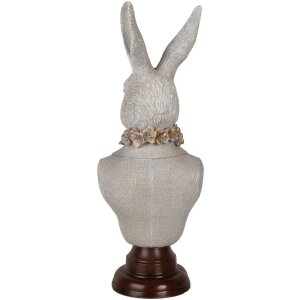 Clayre & Eef 6PR5361 Décoration Buste Lapin Gris Marron 15x13x39 cm