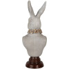 Clayre & Eef 6PR5361 Décoration Buste Lapin Gris Marron 15x13x39 cm