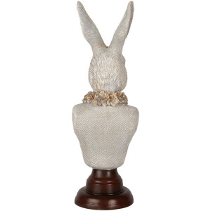Clayre & Eef 6PR5362 Décoration Buste Lapin Gris 13x12x39 cm