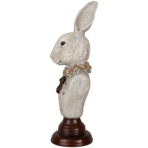 Clayre & Eef 6PR5362 Décoration Buste Lapin Gris 13x12x39 cm