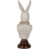 Clayre & Eef 6PR5362 Décoration Buste Lapin Gris 13x12x39 cm