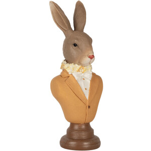 Clayre & Eef 6PR5363 Décoration Buste de lapin brun orange 7x5x19 cm