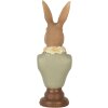 Clayre & Eef 6PR5364 Décoration Buste Lapin Marron Vert 6x5x18 cm Polyrésine