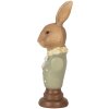 Clayre & Eef 6PR5364 Décoration Buste Lapin Marron Vert 6x5x18 cm Polyrésine