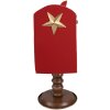 Clayre & Eef 6Y5633 Boîte aux lettres rouge brun 27x22x51 cm style campagnard Noël