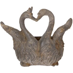 Clayre & Eef 5MG0058 Décoration Pot de fleurs gris-brun 49x27x37 cm