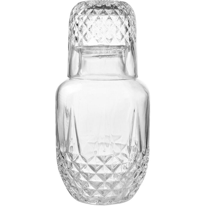 Clayre & Eef 6GL4720 Carafe avec verre Classique 550 ml 150 ml Transparent