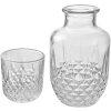 Clayre & Eef 6GL4720 Carafe avec verre Classique 550 ml 150 ml Transparent