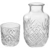 Clayre & Eef 6GL4721 Carafe avec verre Ø9x19cm 150ml 550ml Transparent