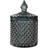 Clayre & Eef 6GL4722 Bocal à provisions avec couvercle Verre Gris Ø 9x14 cm Classique
