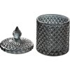 Clayre & Eef 6GL4722 Bocal à provisions avec couvercle Verre Gris Ø 9x14 cm Classique