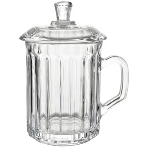 Clayre & Eef 6GL4727 Tasse avec couvercle verre 250...