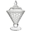 Clayre & Eef Bonbonnière Verre Ø12x19cm avec Couvercle Transparent