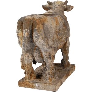 Bassin de fleurs Clayre & Eef 6MG0110 Forme de vache Gris-Beurre 36x15x28 cm Aspect antique