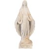Clayre & Eef Statue de Vierge beige marron 17x12x41 cm en magnésium