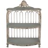 Clayre & Eef 6Y5719 Étagère murale en fer vert-beige 38x23x55 cm style vintage