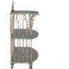 Clayre & Eef 6Y5719 Étagère murale en fer vert-beige 38x23x55 cm style vintage