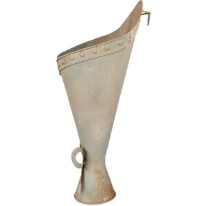 Clayre & Eef Pot de fleurs fer tons verts look vintage 50 cm