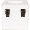 Clayre & Eef 6H2397 Boîte à thé Blanche 12x12x12 cm Bois Vieux Style