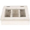 Clayre & Eef 6H2398 Boîte à thé Antikweiß 18x16x9 cm 3 compartiments