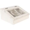 Clayre & Eef 6H2398 Boîte à thé Antikweiß 18x16x9 cm 3 compartiments