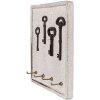 Clayre & Eef 6H2399 Port-clés Beige Marron Bois Fer 22x5x25 cm
