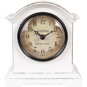 Clayre & Eef 6KL0831 Horloge de table blanc marron...