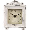 Clayre & Eef 6KL0832 Horloge de table Vintage Gris-Beige 10x6x14 cm 1xAA Verre Bois