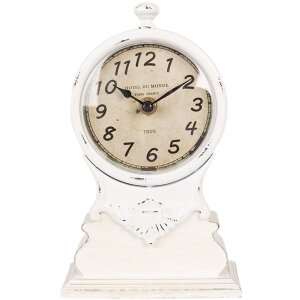 Clayre & Eef 6KL0833 Horloge de table Blanc Beige...