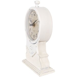 Clayre & Eef 6KL0833 Horloge de table Blanc Beige...